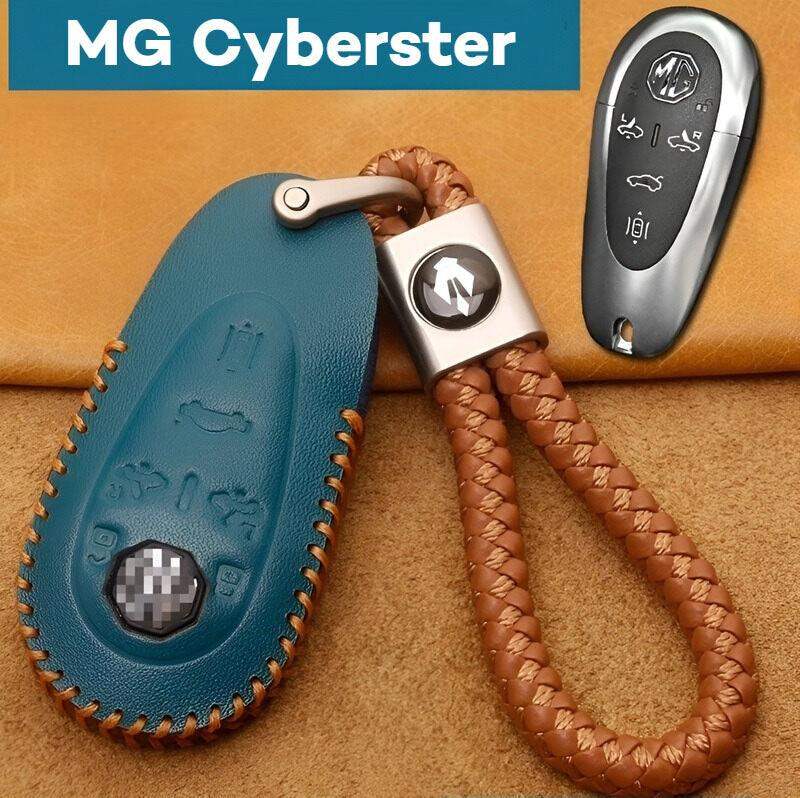 Leather Car Key Case Car Keychain for MG Cyberster MG1