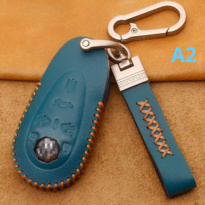 Leather Car Key Case Car Keychain for MG Cyberster MG6