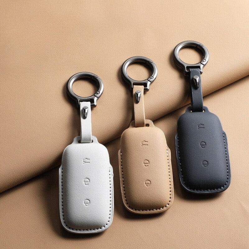 Leather Car Key Case Cover Fob Shell for Geely EX5/Geely Starray EM-i Geely1