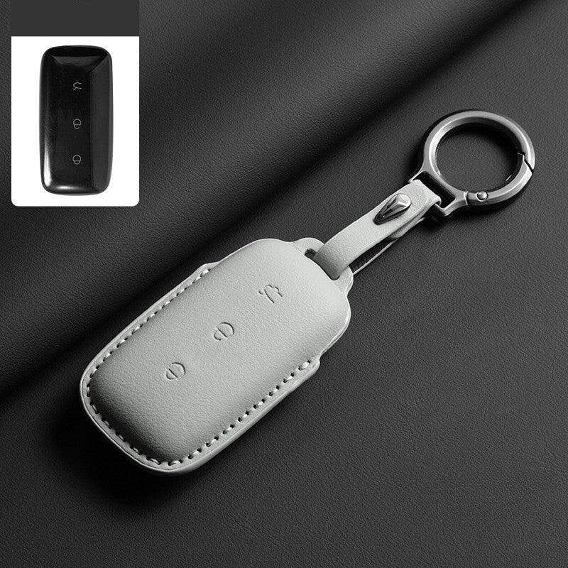 Leather Car Key Case Cover Fob Shell for Geely EX5/Geely Starray EM-i Geely4
