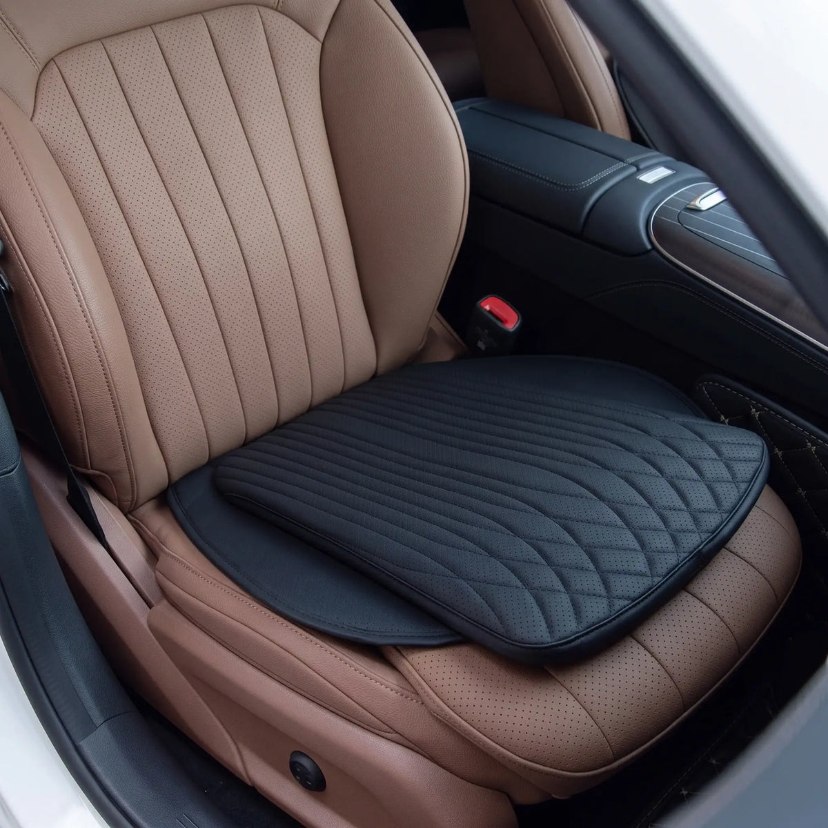 Premium Napa Leather Seat Cushion Cover | Waterproof & Durable Auto Seat Protector | carblaze 1