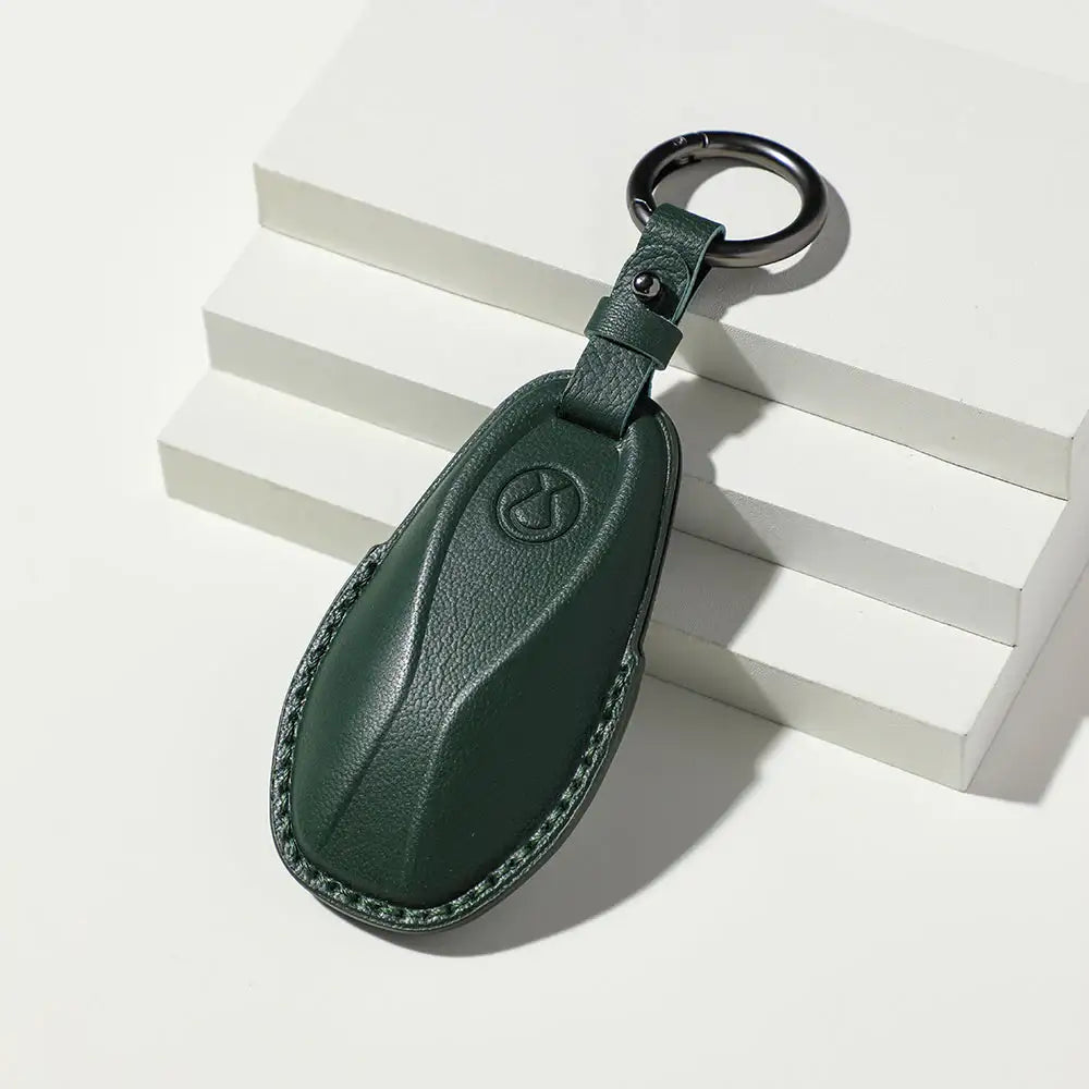 Luxury Leather Car Key Case Cover Fob Shell for Denza B5/B8 BYD12