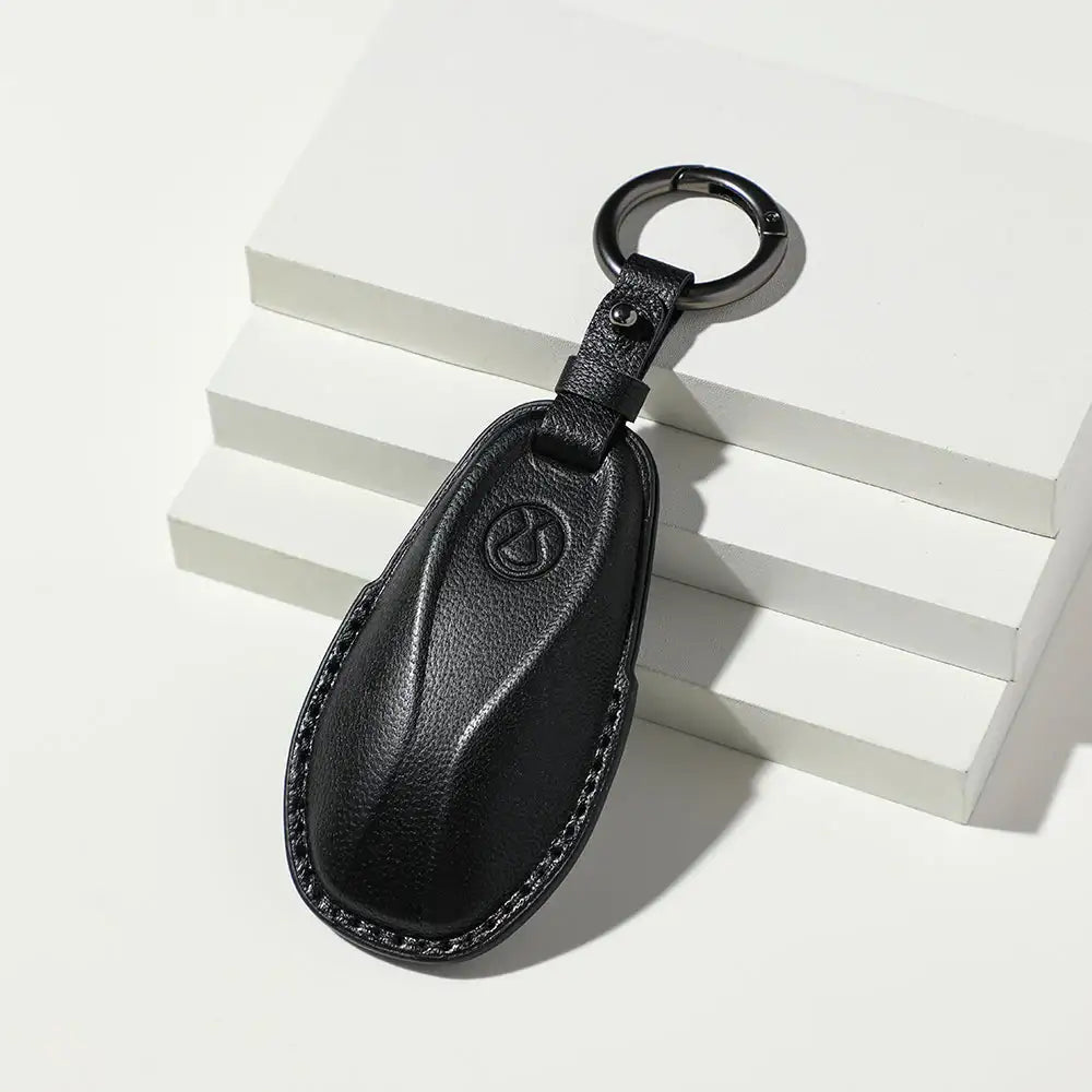 Luxury Leather Car Key Case Cover Fob Shell for Denza B5/B8 BYD8