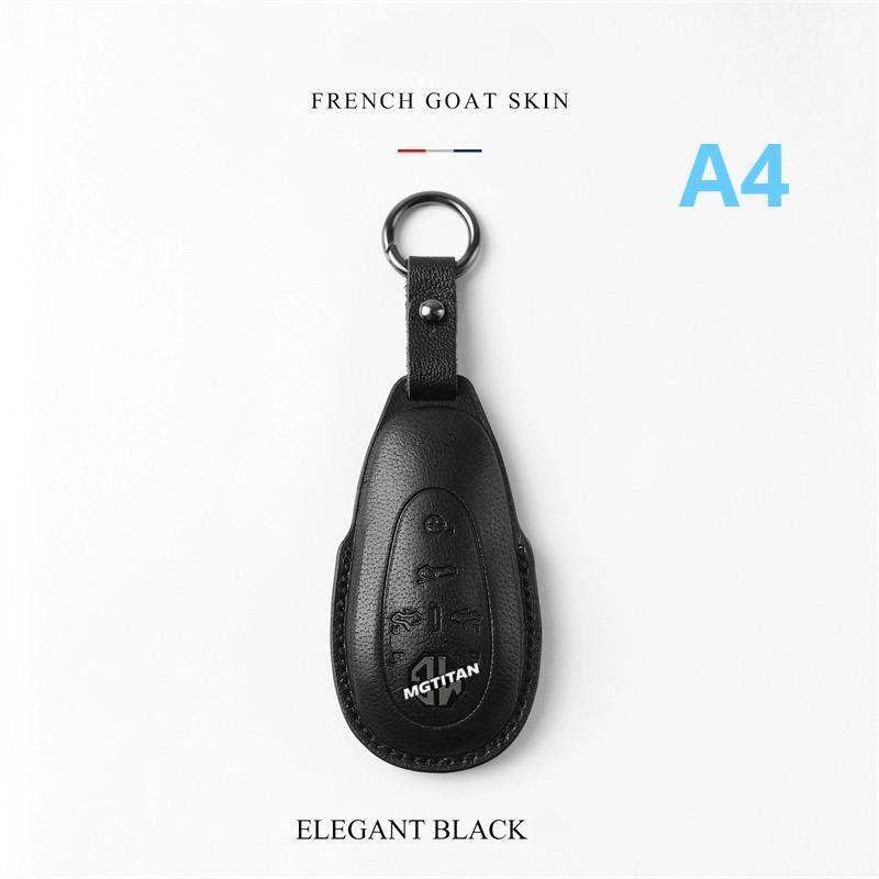 Luxury Leather Car Key Case Cover Fob Shell for MG Cyberster MG4
