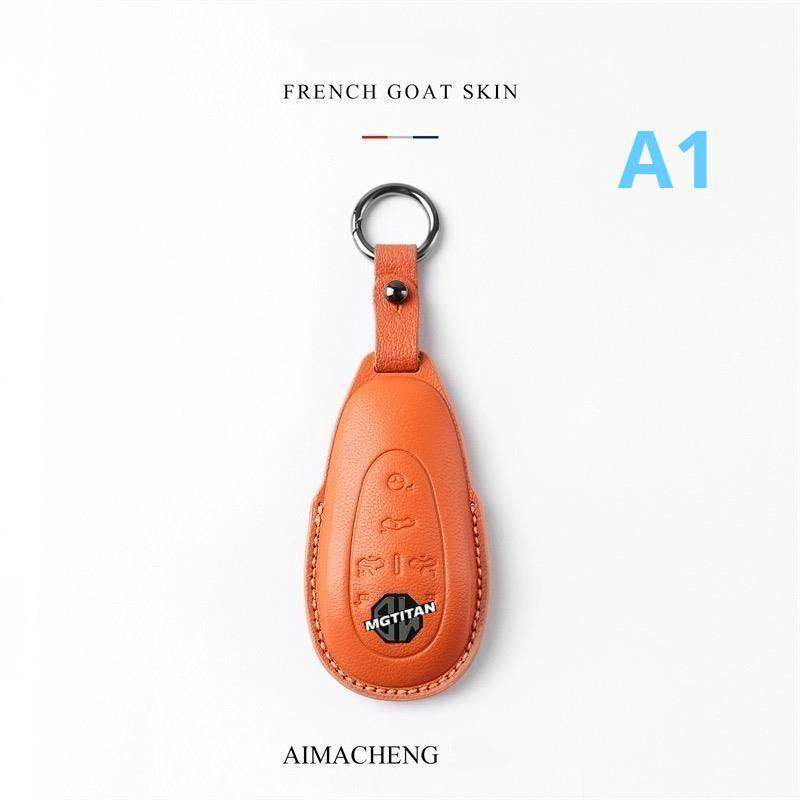 Luxury Leather Car Key Case Cover Fob Shell for MG Cyberster MG1