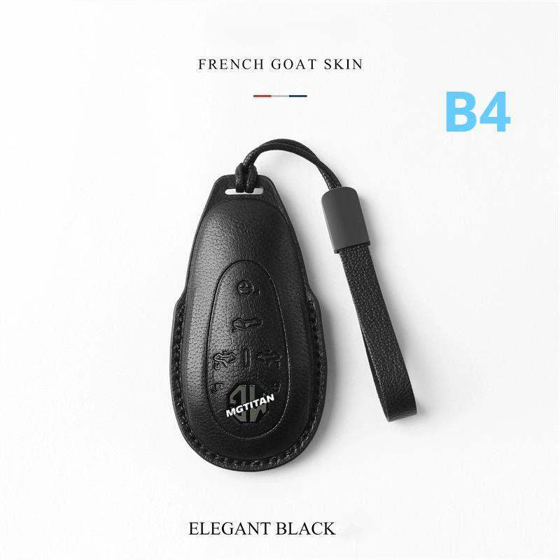 Luxury Leather Car Key Case Cover Fob Shell for MG Cyberster MG8