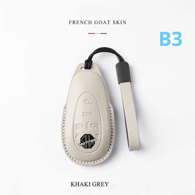 Luxury Leather Car Key Case Cover Fob Shell for MG Cyberster MG7