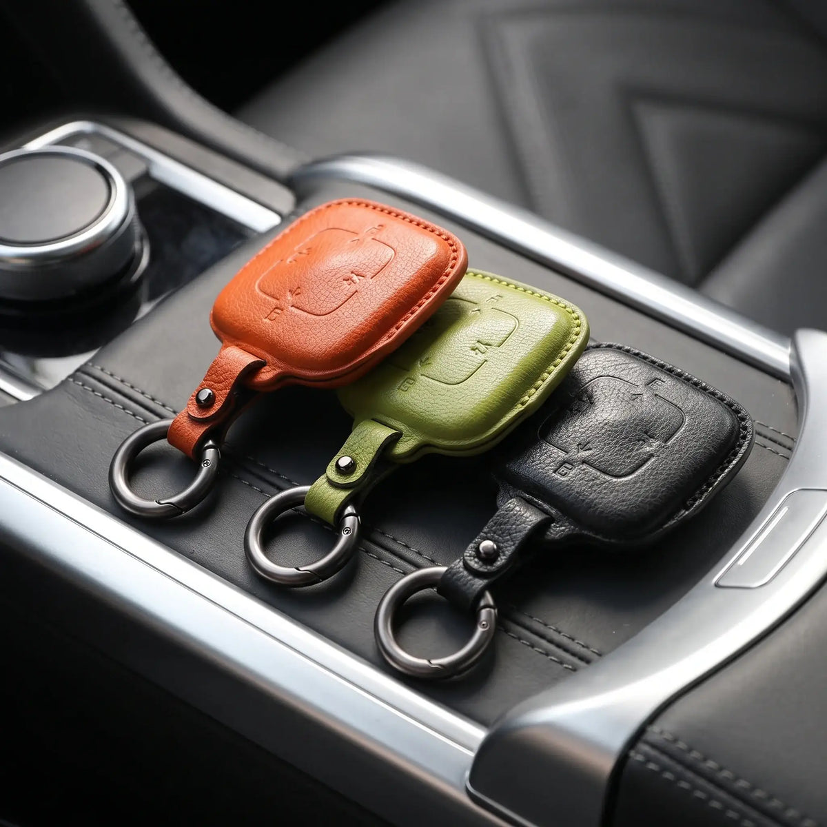 Luxury Leather Car Key Fob Case Cover Shell for ZEEKR | Premium Keychain | carblaze 1
