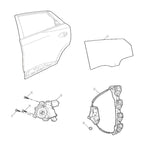 Ensemble de lève-vitre de porte arrière pour MG4