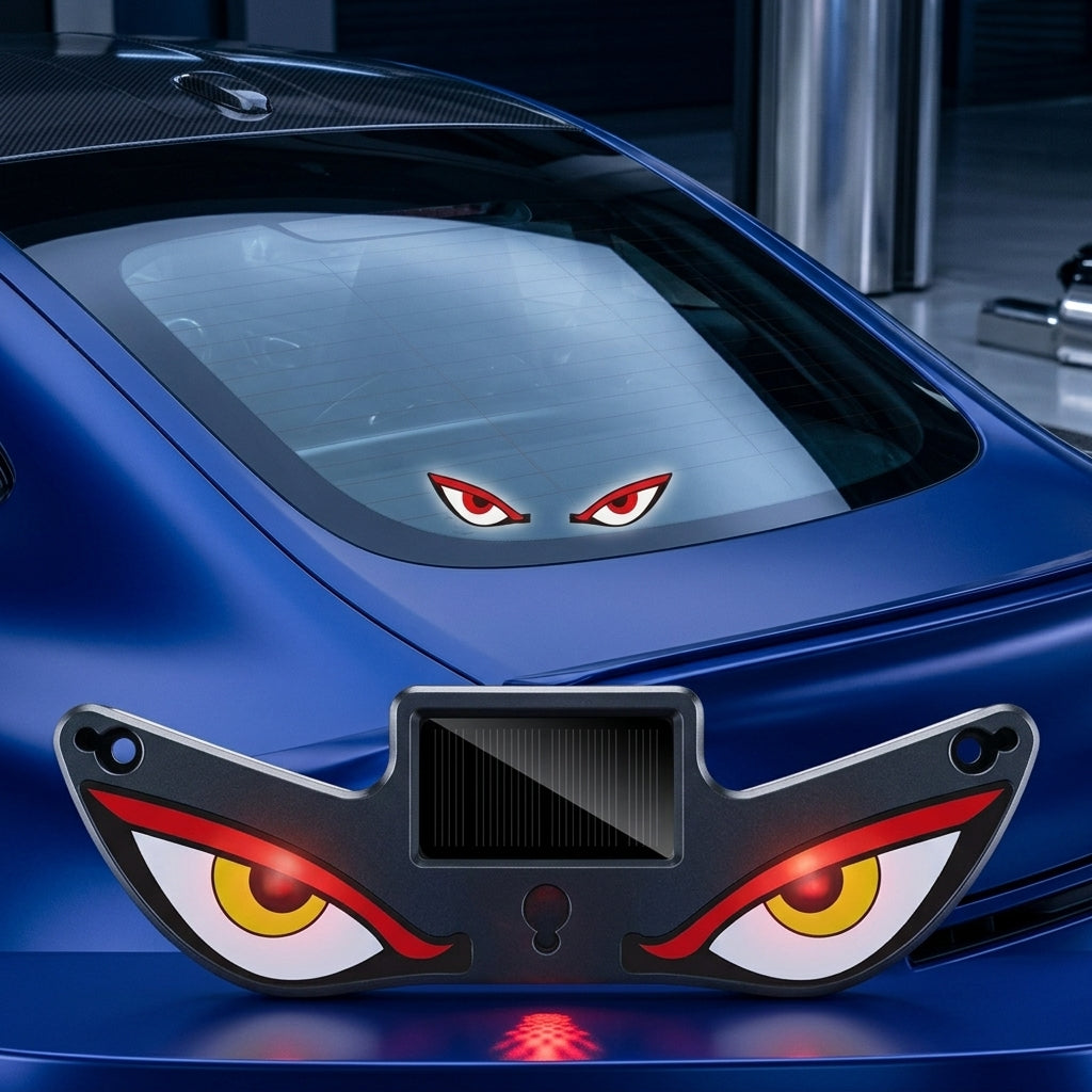 Luce stroboscopica LED solare Devil Eye, segnalatore di avvertimento universale per auto