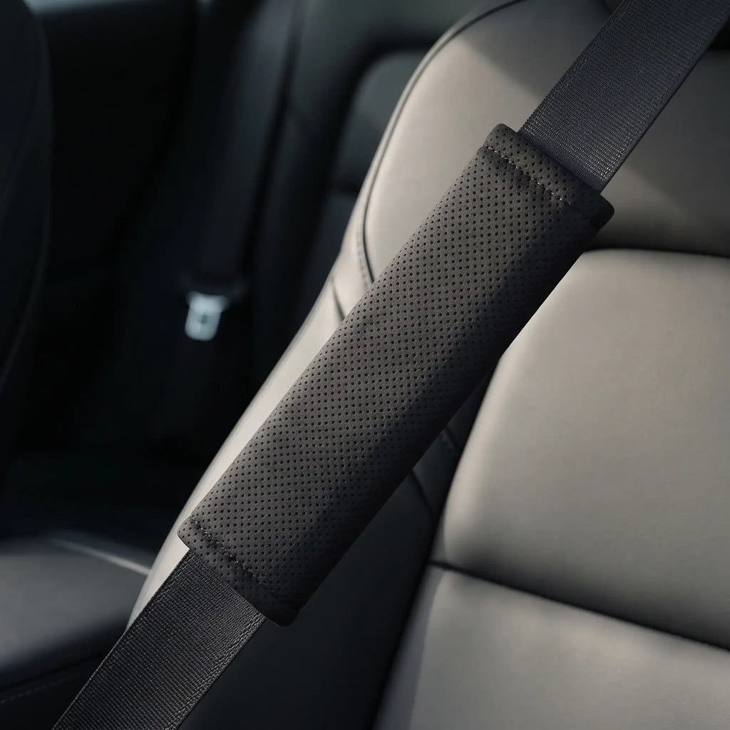 Suede Leather Car Seat Belt Protector for Volvo -Soft, Breathable & Pressure Relieving Shoulder Pad | carblaze 1