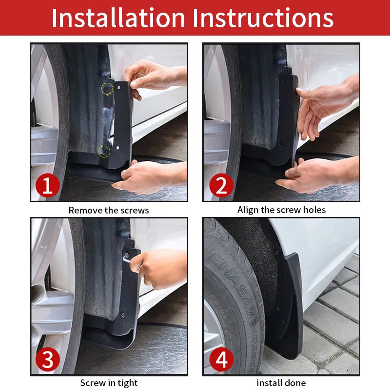 Mud Flaps Mudguards Set for Haval H6 3rd Gen 2021 2022 -Front Rear Fender Protectors Car Accessories
