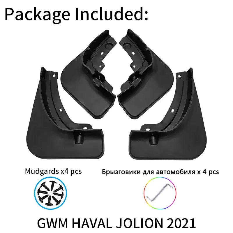 Mud Flaps Mudguards Set for Haval H6 3rd Gen 2021 2022 -Front Rear Fender Protectors Car Accessories