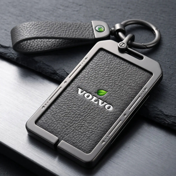 NFC Proximity Card Key Cover for Volvo EX30 -Premium Zinc Alloy & Cowhide Protector | carblaze 1
