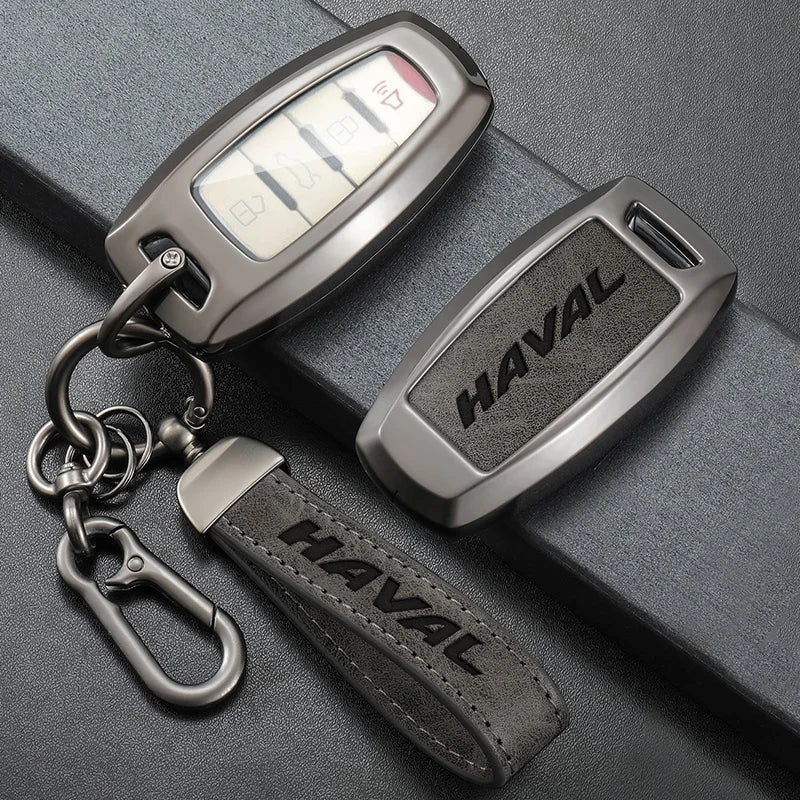 Metal Car Key Case Cover Keychain for Great Wall Haval H6 H7 H4 H9 F5 F7 H2S - Protective Holder Shell Accessory