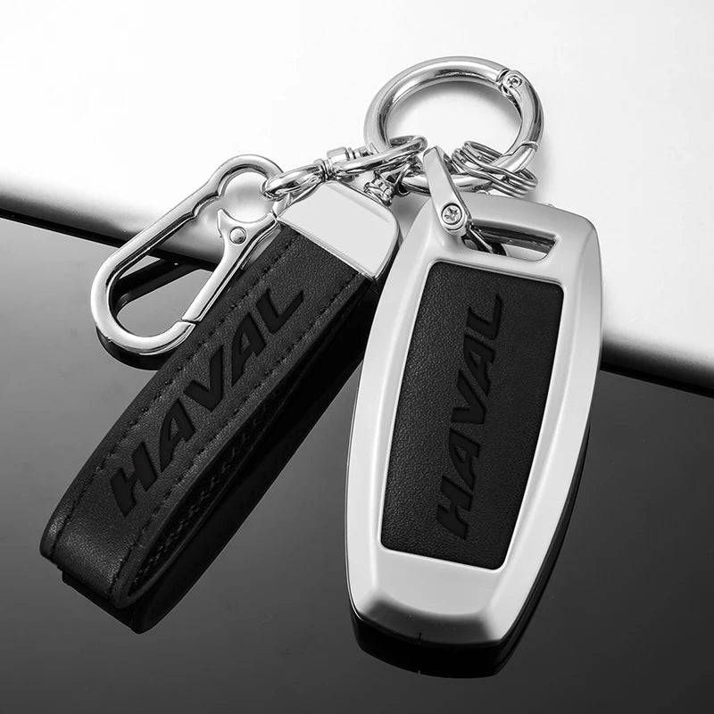 Metal Car Key Case Cover Keychain for Great Wall Haval H6 H7 H4 H9 F5 F7 H2S - Protective Holder Shell Accessory