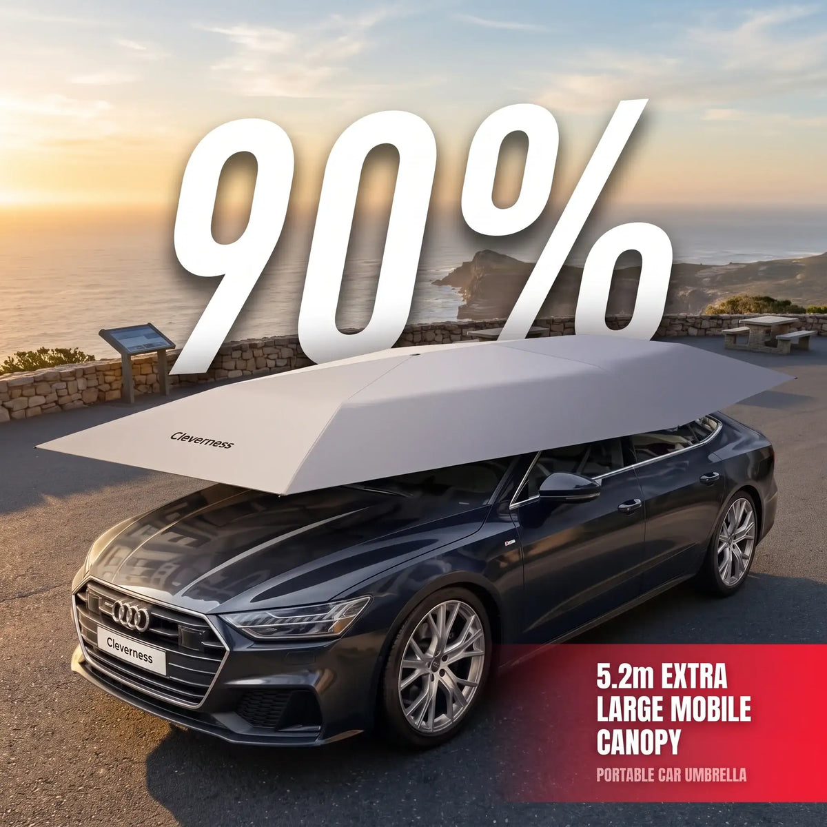 Fully Automatic Remote Control Car Sunshade Umbrella Universal | carblaze 2