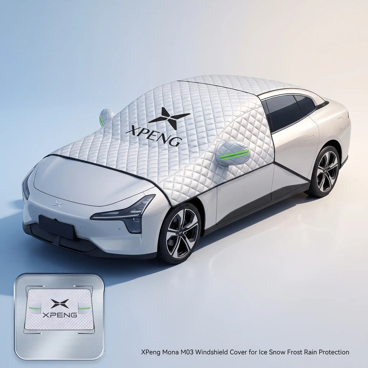 XPeng Mona M03 Windshield Cover for Ice Snow Frost Rain Protection | carblaze 1
