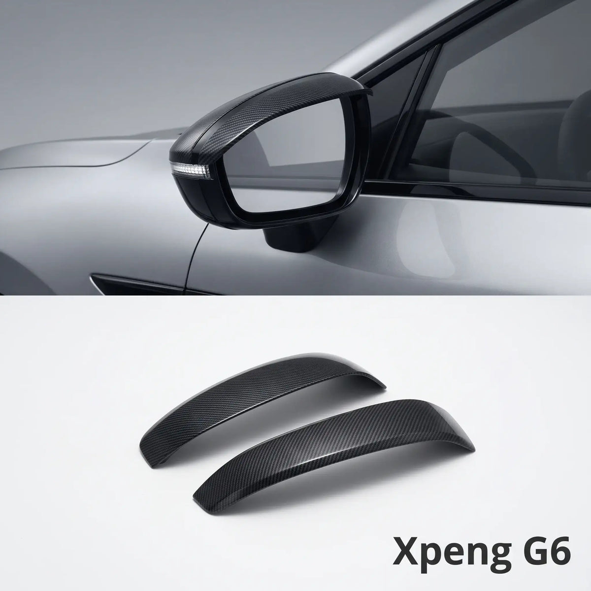 XPeng G6 Rearview Mirror Rain Eyebrow Guard Side Visor Frame | carblaze 1