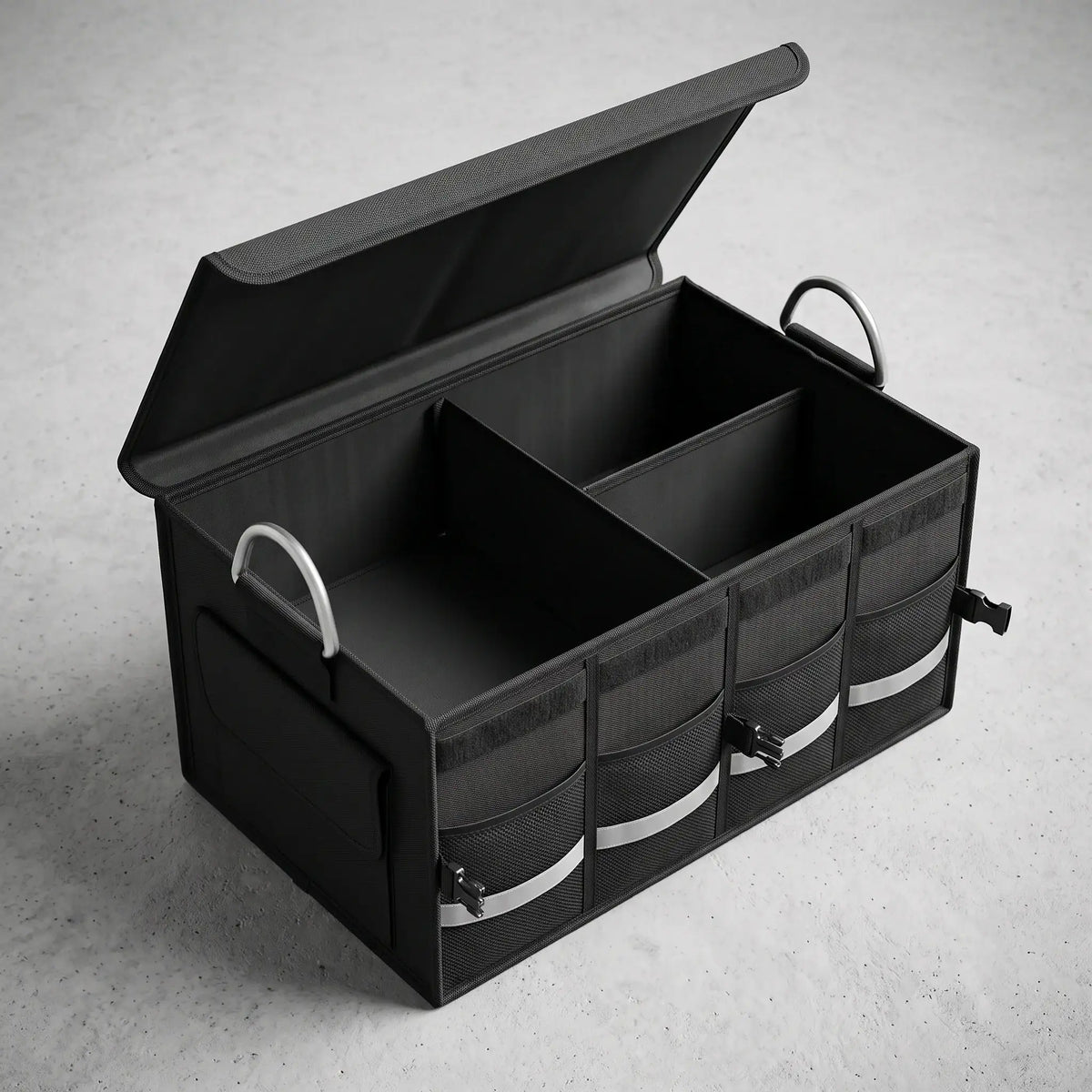 Collapsible Car Rear Trunk Organizer Box Cargo Storage Bin (Black) | carblaze 1