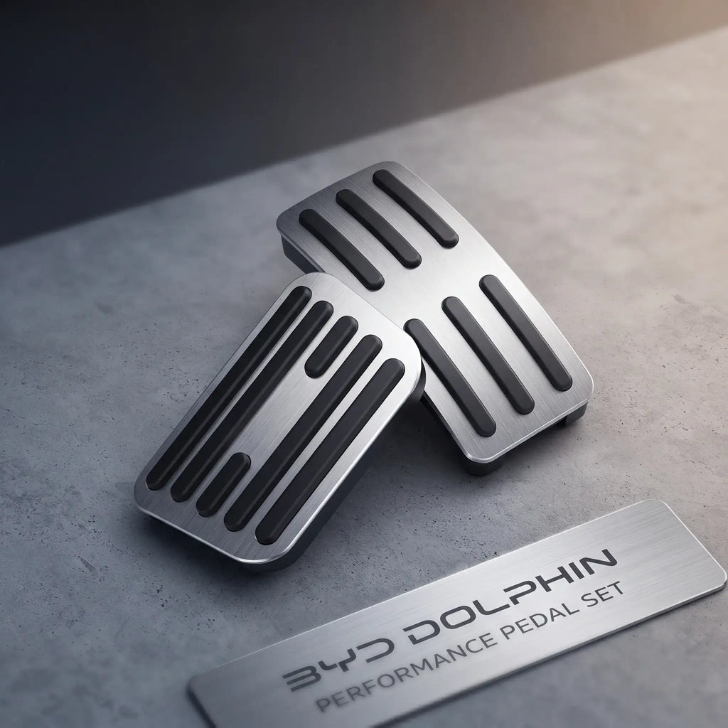 Brushed Aluminum Performance Fuel Brake Pedals Cover for BYD Dolphin | carblaze 4