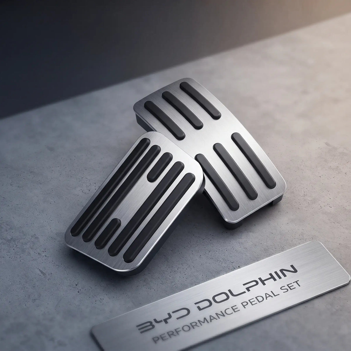 Brushed Aluminum Performance Fuel Brake Pedals Cover for BYD Dolphin | carblaze 4