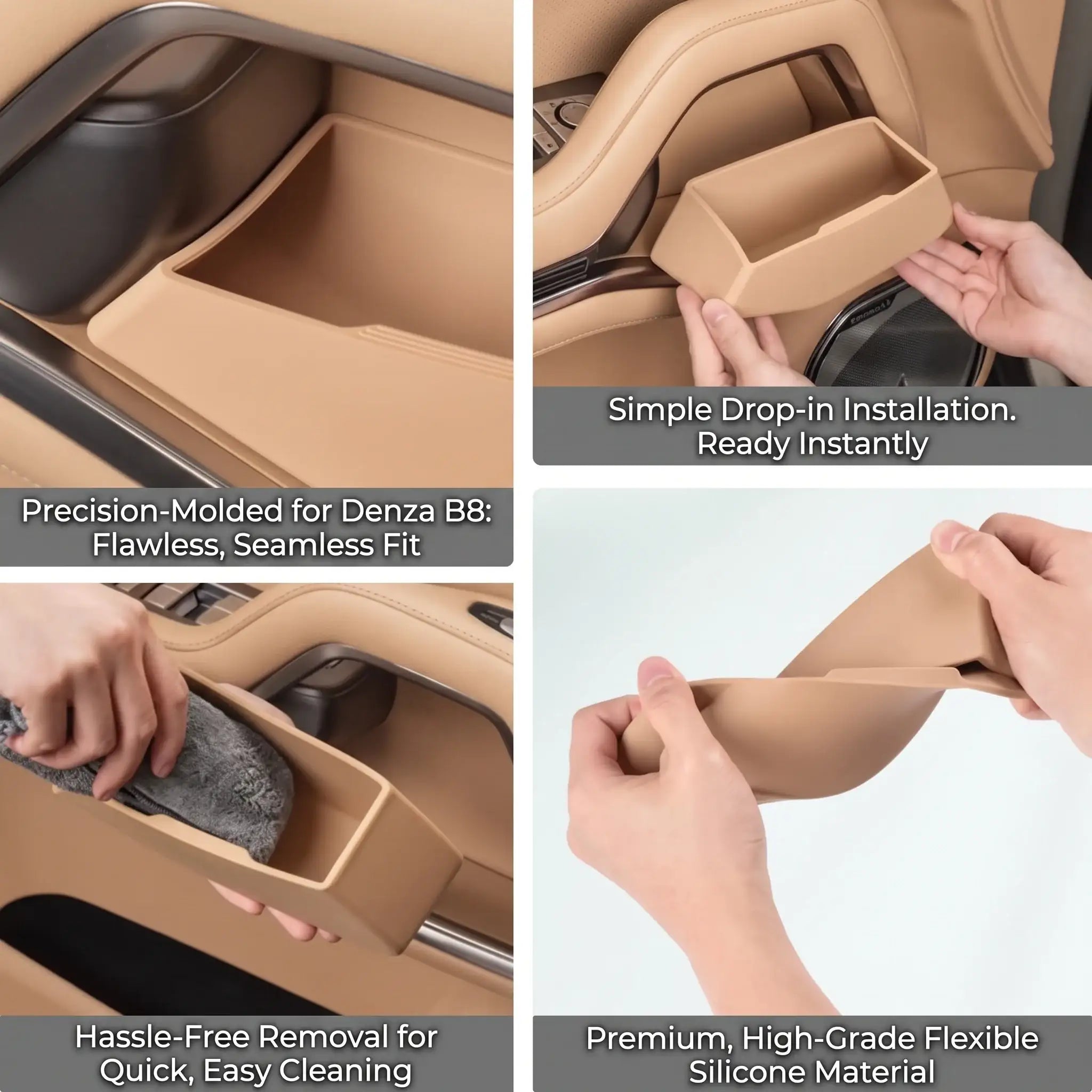 Organizer scatola portaoggetti tasche portaporta per Denza B8 (4 pezzi)