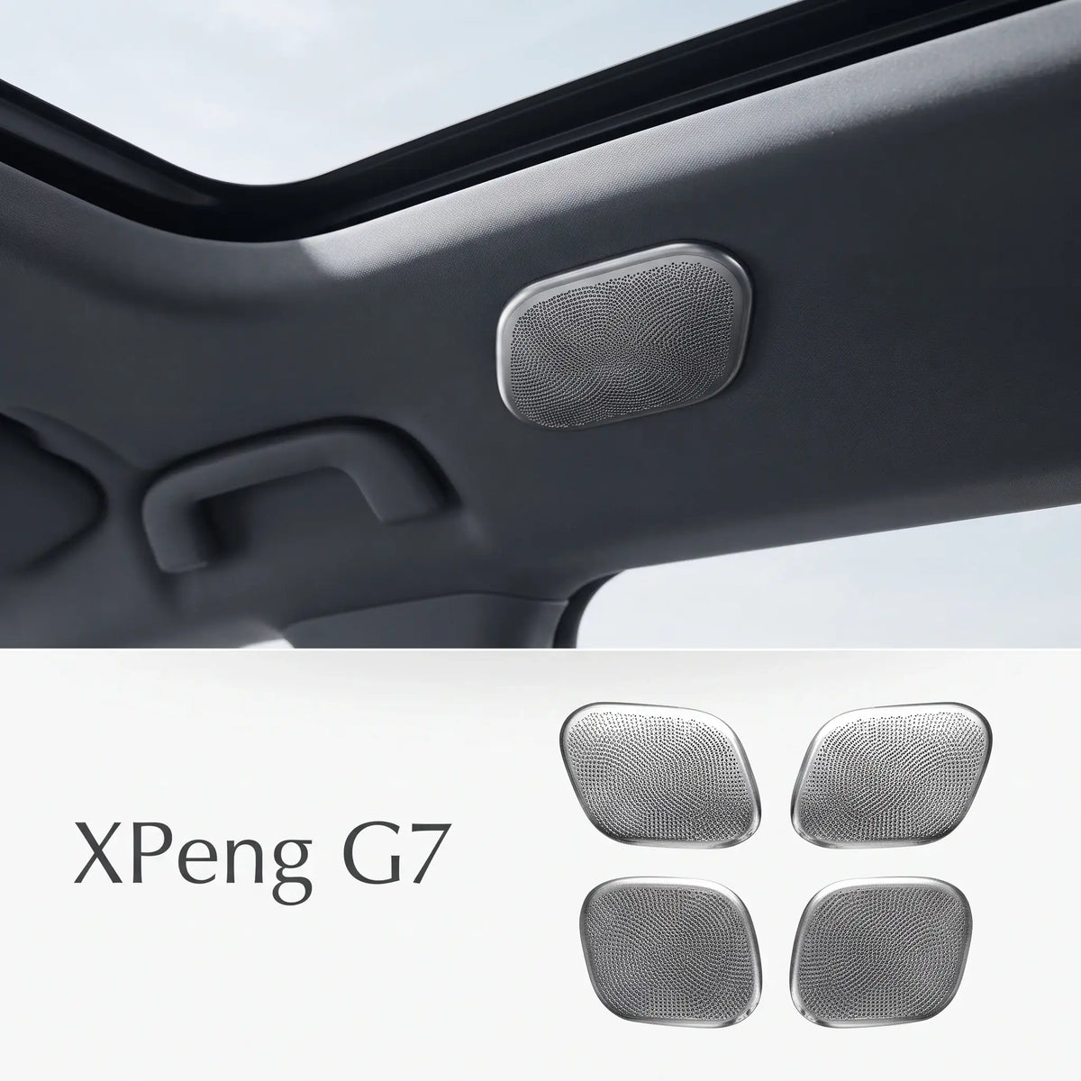 XPeng G7 Audio Speaker Cover Trim Roof Sound Loudspeaker Mesh (4 Pcs) | carblaze 1