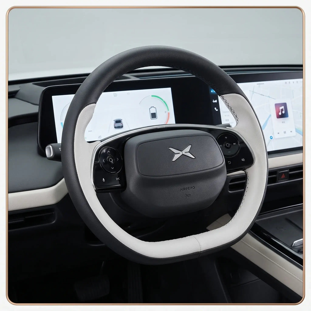 Car Steering Wheel Cover Non-Slip Leather Protector for XPeng G9 / P7 | carblaze 1