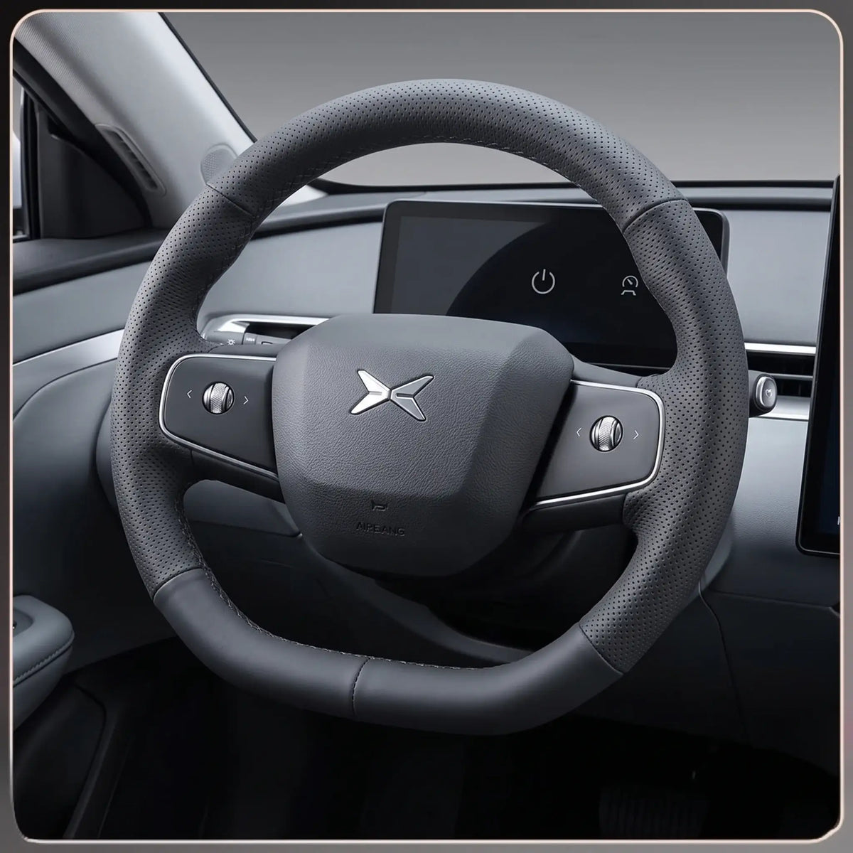 Car Steering Wheel Cover Non-Slip Leather Protector for XPeng Mona M03 | carblaze 1