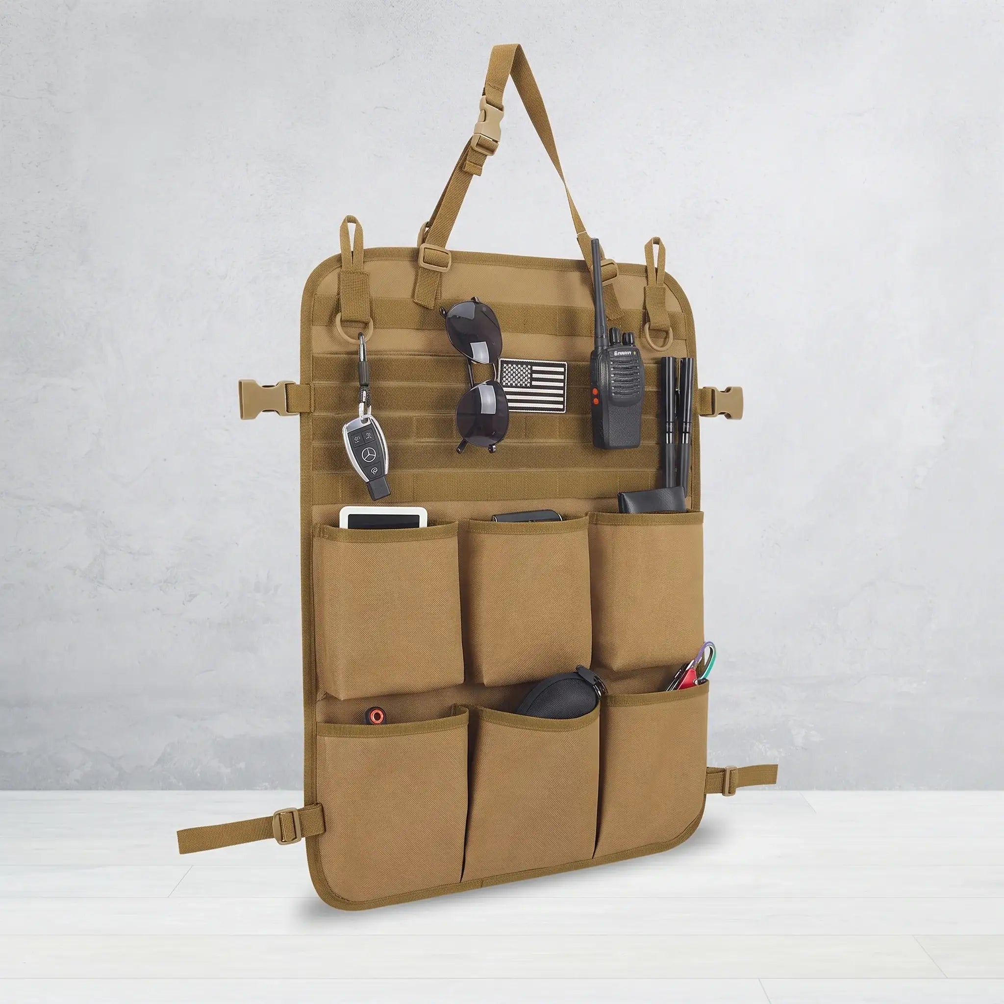 Sac de rangement tactique pour dossier de siège, système militaire Molle universel  