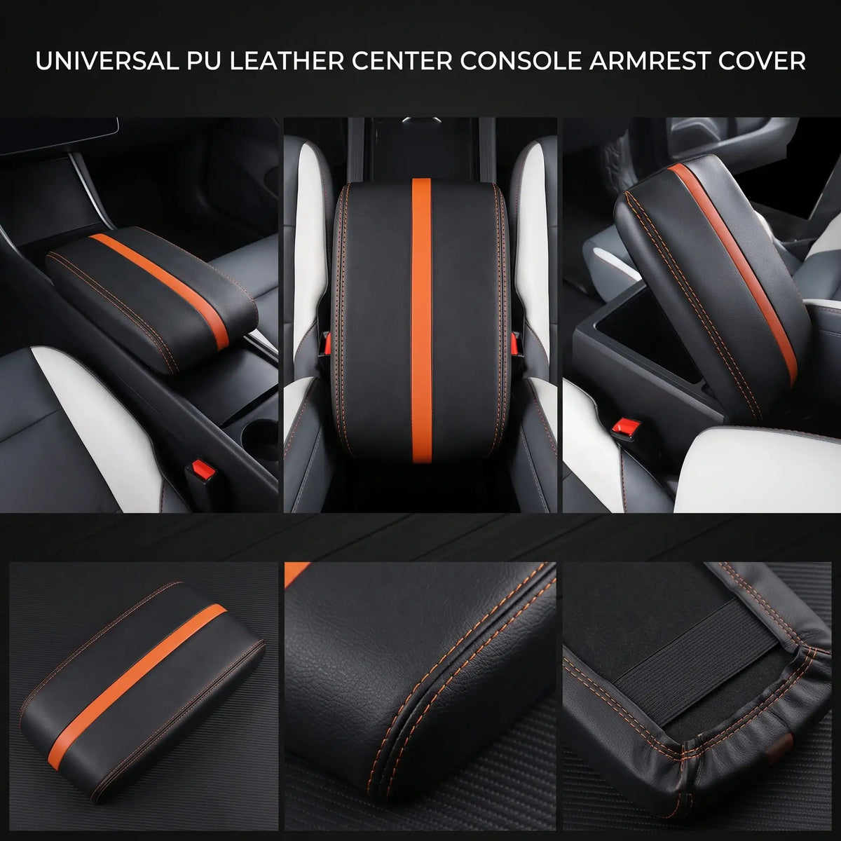Universal Center Console Armrest Box Pad Protector Cushion Cover Mat PU Leather | carblaze 1