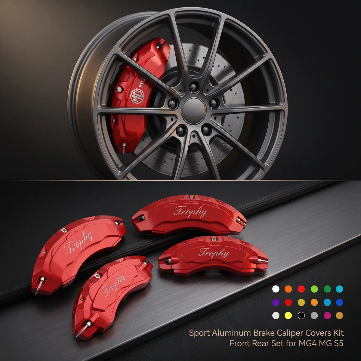 Sport Aluminum Brake Caliper Covers Kit Front Rear Set for MG4 MG S5 | carblaze 2