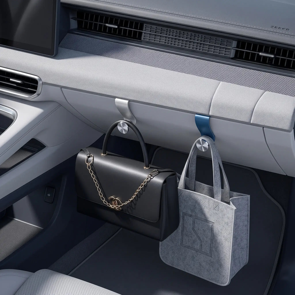 Passenger Compartment Glove Box Hanger Hooks for ZEEKR | Purse Groceries Bag | carblaze 1