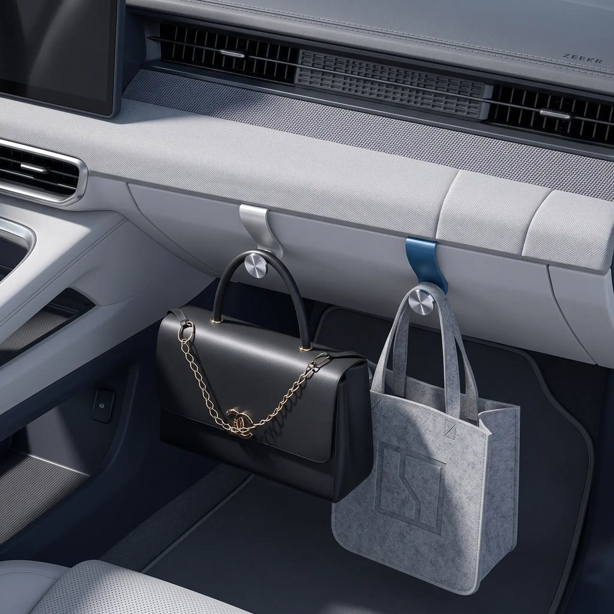 Passenger Compartment Glove Box Hanger Hooks for ZEEKR | Purse Groceries Bag | carblaze 1