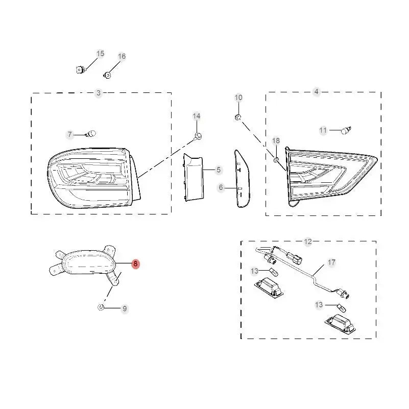 Rear Fog Light for MG ZS MG3