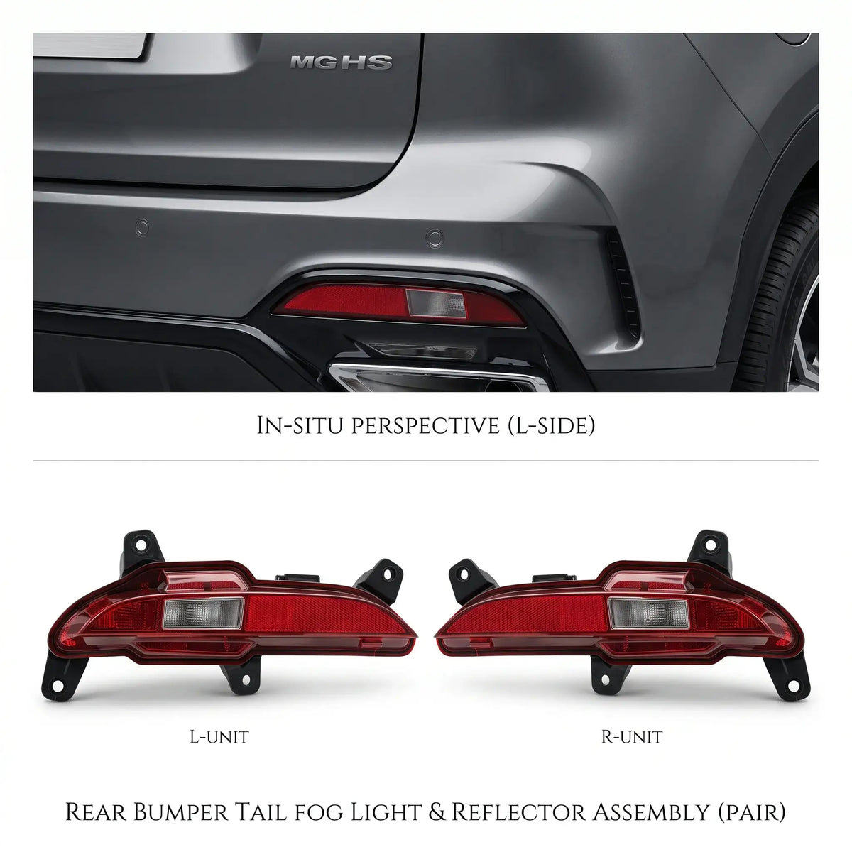 Rear Bumper Tail Fog Light Reflector Warning Lamp Assembly for MG HS | carblaze 1