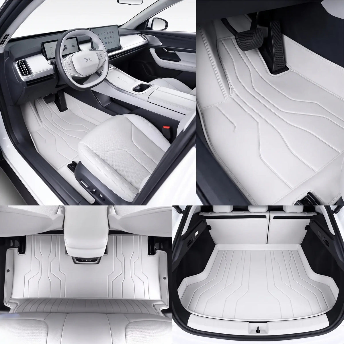 XPeng P7+ Custom TPE Floor Mats All-Weather Waterproof Cargo Liners | carblaze 1