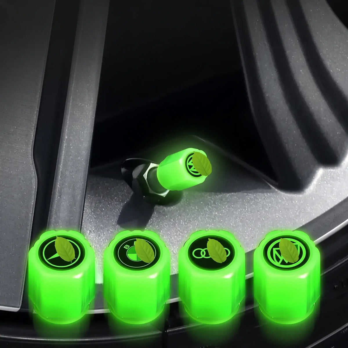 LED Car Tire Valve Cap Light Glow Sticks Wheel Accessories | carblaze 3