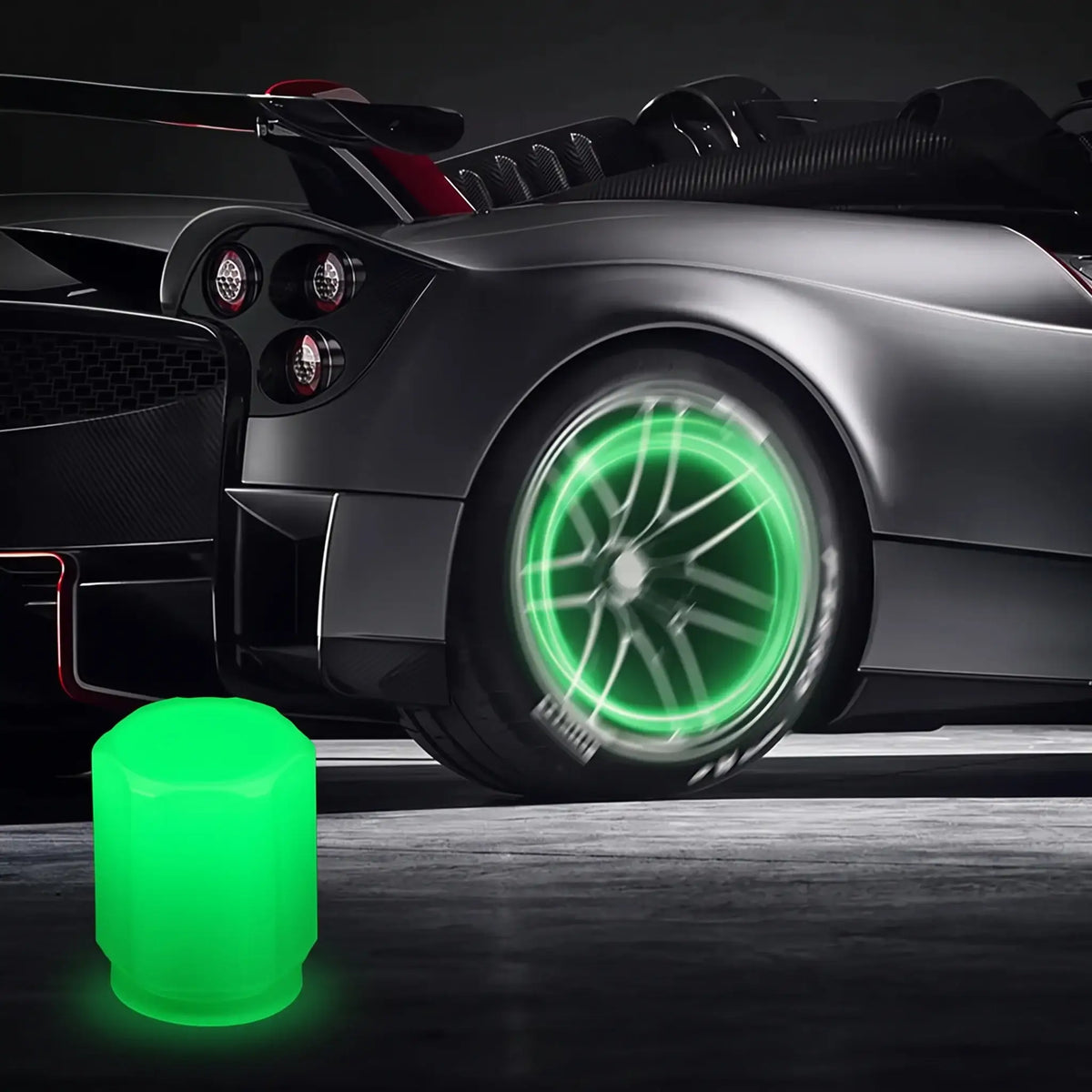 LED Car Tire Valve Cap Light Glow Sticks Wheel Accessories | carblaze 1