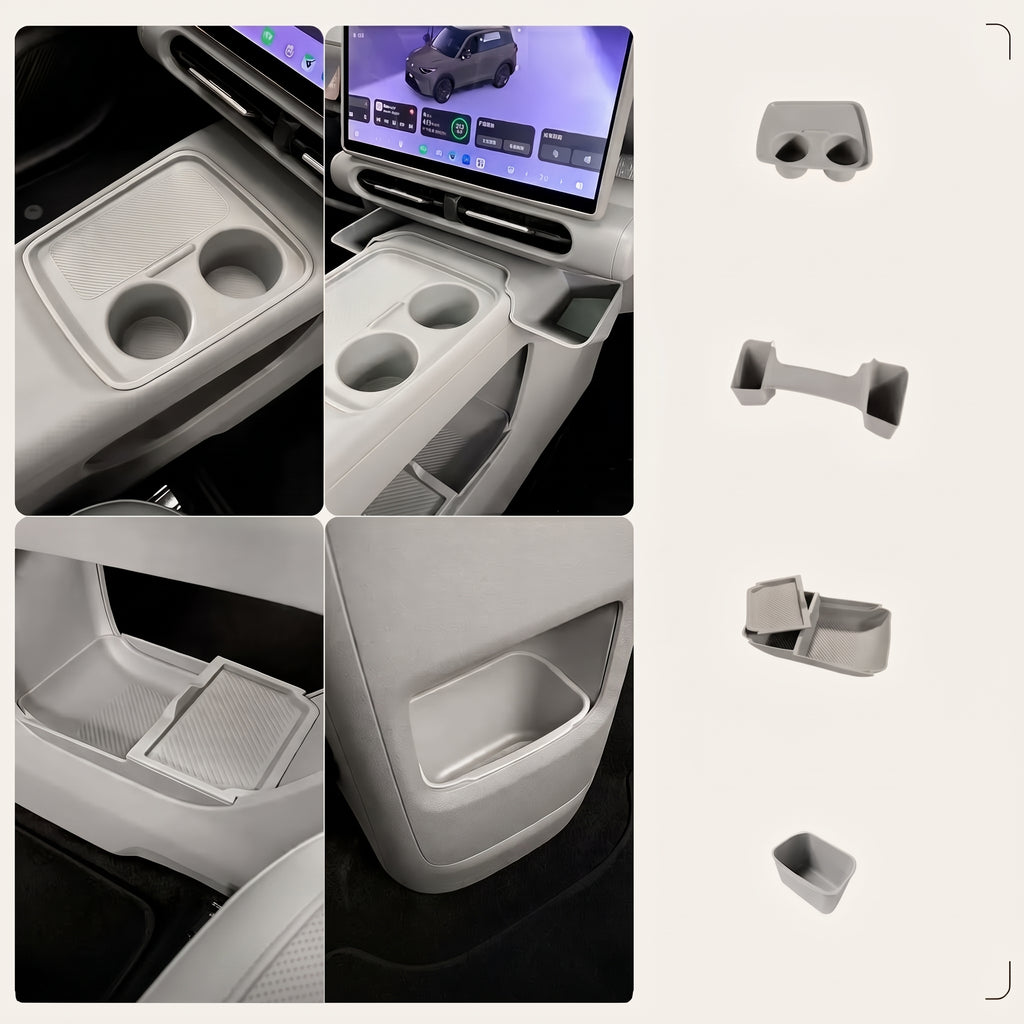 Kit intérieur de 18 pièces pour Leapmotor B03X, plateaux de console en silicone TPE