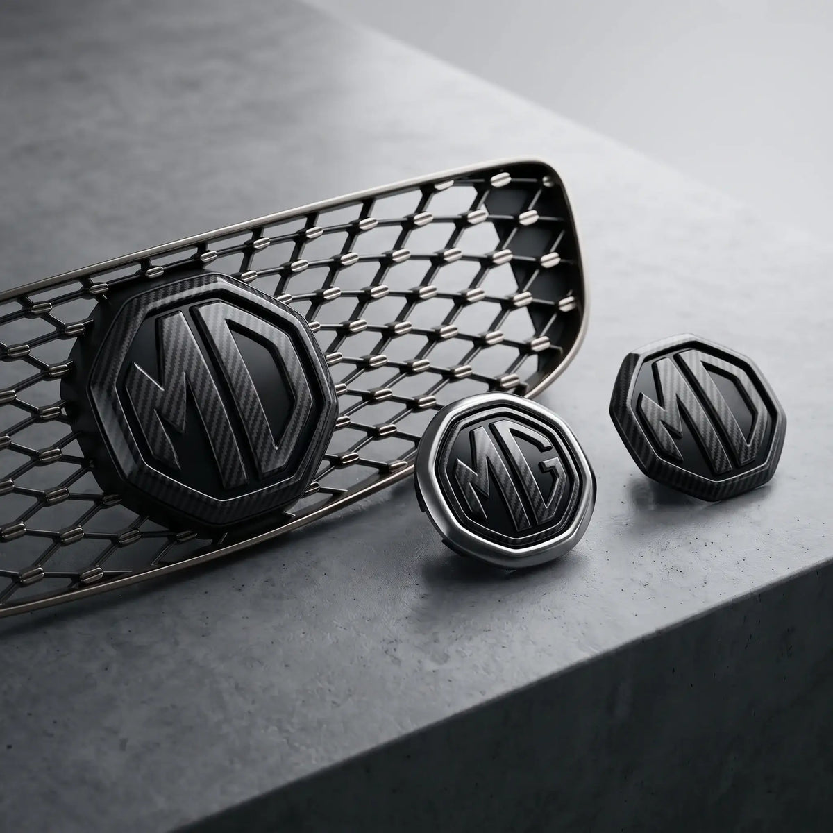 Full Set Car Front Grille Rear Logo Steering Wheel Emblem Badge Decals for MG | carblaze 1
