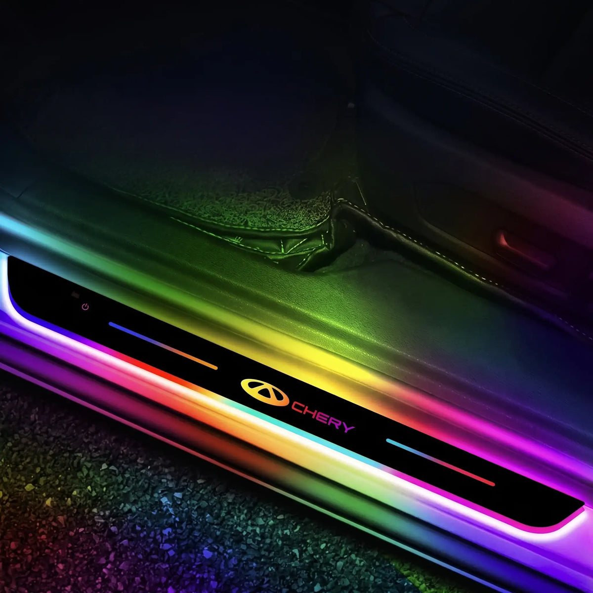 LED Illuminated Car Door Sill Scuff Protector Plate for Chery | carblaze 2