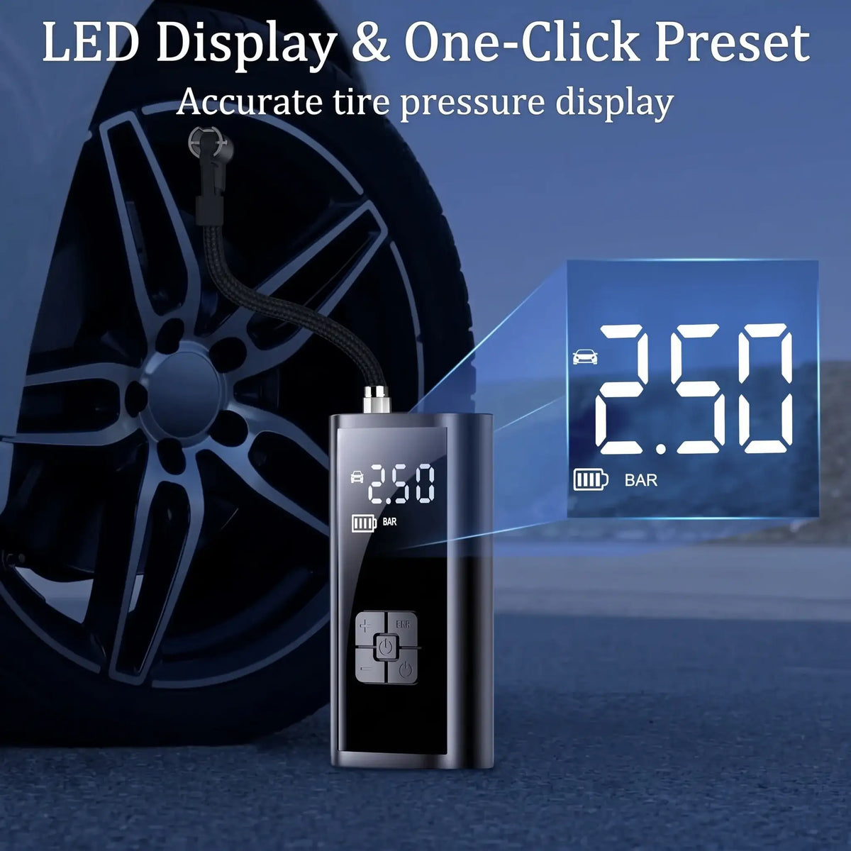 150PSI Portable Wireless Car Tire Inflator Electric Air Pump | carblaze 1