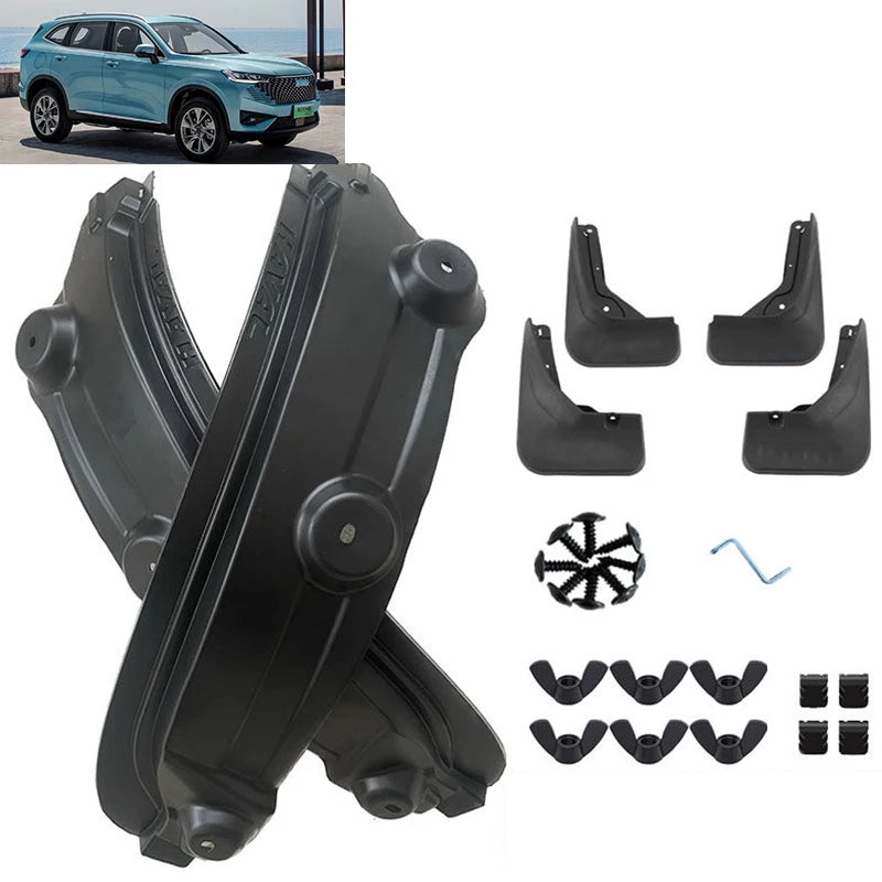 Custom Plastic Mud Flaps Mudguards for Great Wall Haval H6 3rd Gen PHEV 2023 2024