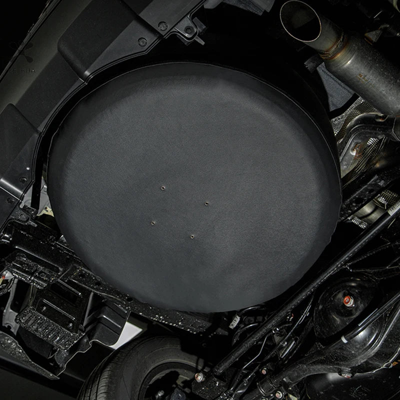 Leather Spare Tire Cover for Great Wall HAVAL H5 II 2023 2024 -Black Tyre Protector Accessories