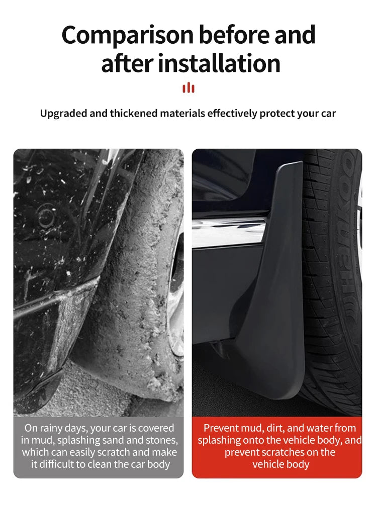 Custom Fit ABS Mudguards for Haval Jolion 2022 2023 2024 Front and Rear Wheel Set