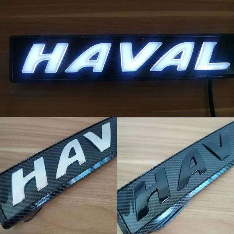 Custom Fit LED Front Logo Light for Haval H6 Dargo F7 M6 H9 Jolion -30.8cm Glowing Emblem for Great Wall GWM Grill