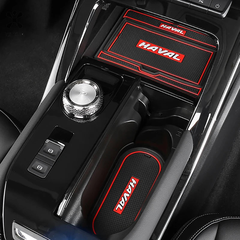 Custom Car Coasters Mats for Haval H6 LHD 2021-2023 GT 3rd Gen - Silicone Cup Holder Inserts