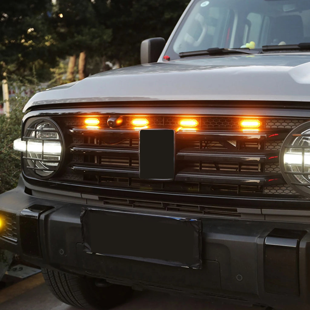1 Set Great Wall GWM Tank 300 2020-2024 Front Center Grille Lights Headlights Decor - Custom Fit LED Accent Trim